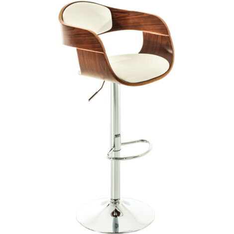 Sgabello Kingston in Similpelle Noce/bianco