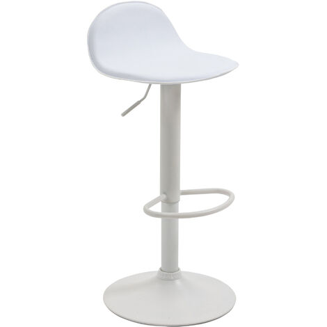 Sgabello Lana V2 in similpelle bianco bianco