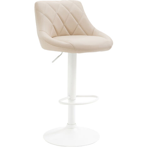 Sgabello Lazio in similpelle crema bianco