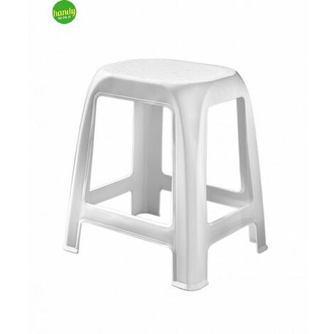 Sgabello loop Veca in plastica altezza 46 cm colore bianco