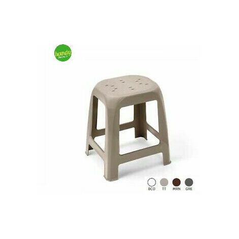 Sgabello loop Veca in plastica altezza 46 cm colore grigio