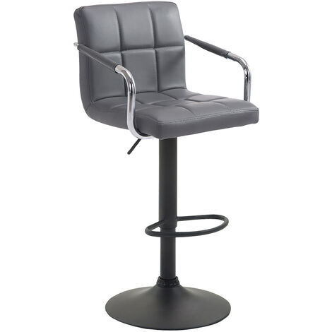 Sgabello Lucy V2 in similpelle grigio nero