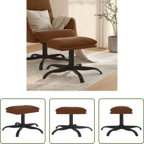 Sgabello marrone -  Sgabello Marrone 60x60x36 cm in Microfibra