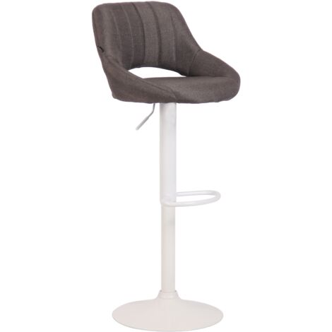 Sgabello Milet Tessuto grigio scuro bianco