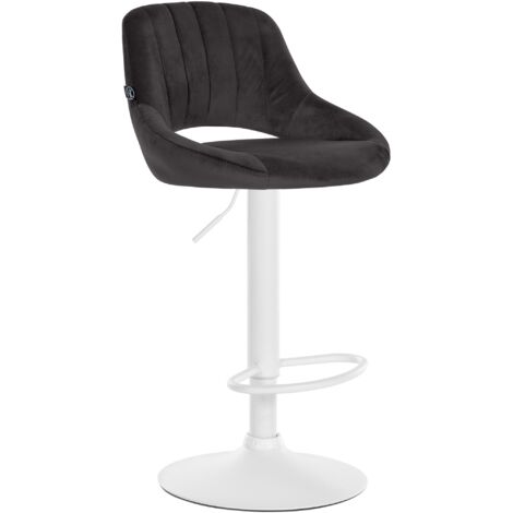 Sgabello Milet Velluto nero bianco