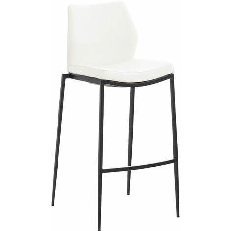 Sgabello Moderno Design Matola In Similpelle bianco nero