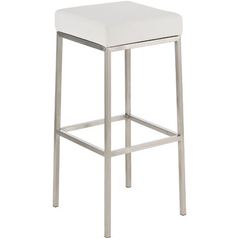 Sgabello Montreal in similpelle alt. 80 - acciaio inox