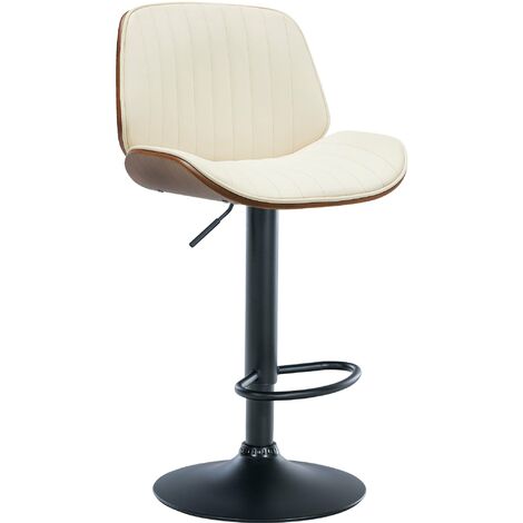 Sgabello Nova in similpelle Noce/crema