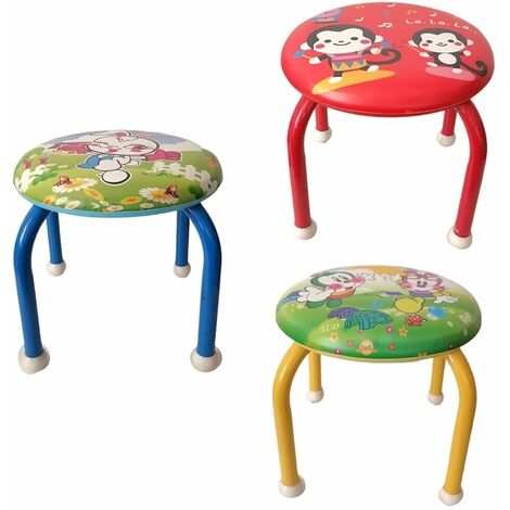 Sgabello per bambini sedia bimbi con trombetta blu giallo rosso per casa picnic campeggio giardino - colorigenerali: ROSSO
