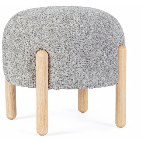 Sgabello per interno "Dayla" Struttura In Compensato, 45 x 45 x 38 h cm -Grigio Chiaro