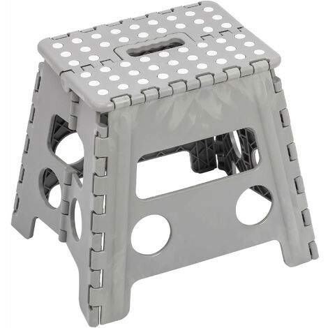Sgabello Pieghevole 30x32x22 cm in Polipropilene Grigio