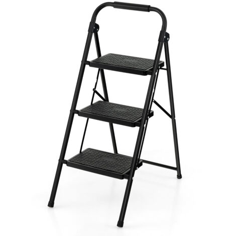 Sgabello Portatile Spranster Sgabello Pieghevole Grigio Chiaro 28 Cm - Leggero, Portatile E Antiscivolo | Portata 136 Kg Scaletta Pieghevole - Foto 10