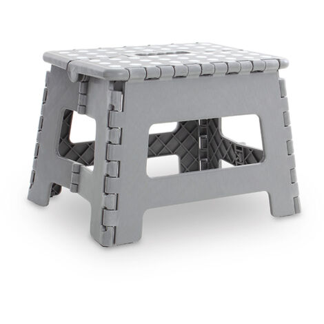 Sgabello pieghevole in plastica - MARBUENO SUMMER - 31,5x25x22 cm - Carico massimo 150 kg - Antiscivolo - Facile da piegare