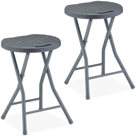 Sgabello pieghevole in rattan - set da 2 883115