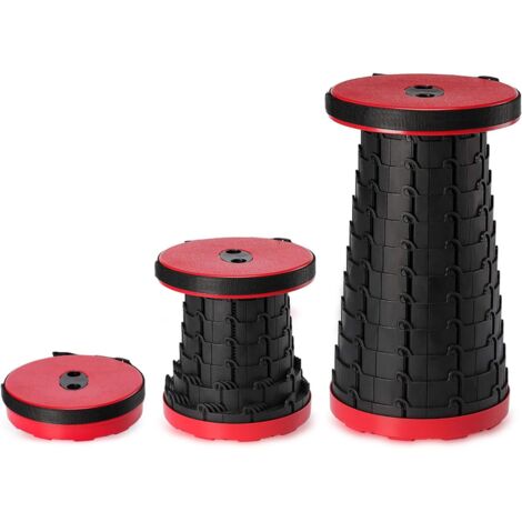 Sgabello pieghevole Night Cat per campeggio, sgabello pieghevole in plastica retrattile, sgabello portatile leggero per pesca, barbecue, esterni, interni, cucina, carico massimo 150 kg
