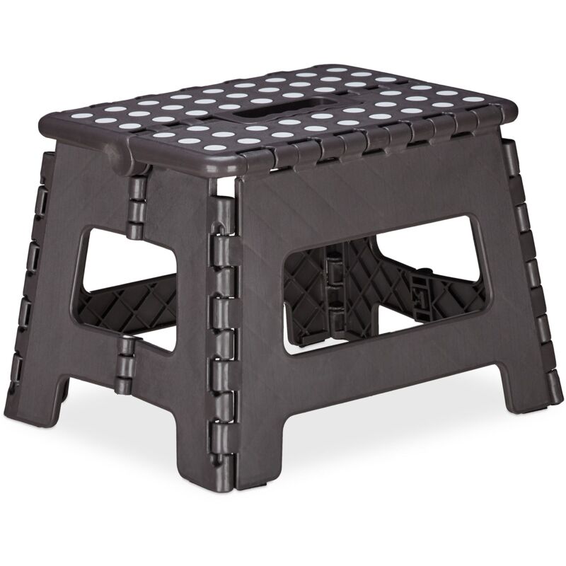Sgabello pieghevole trasportabile m 120 kg nero