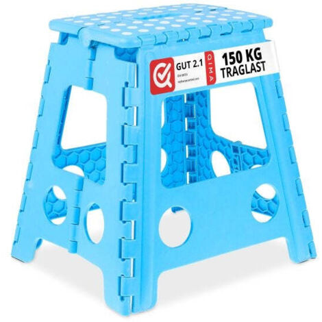 Sgabello pieghevole xl blu