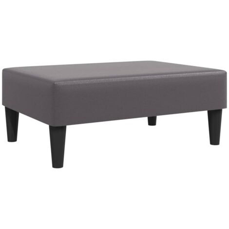Sgabello poggiapiedi 77 x 55 x 31 cm in PVC grigio DEC030201