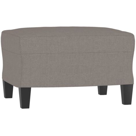 Sgabello poggiapiedi fine letto 60 x 50 x 41 cm in tessuto tortora DEC030629