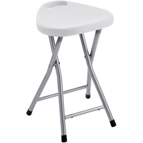 Sgabello da bagno GEDY in acciaio inox richiudibile colore Bianco