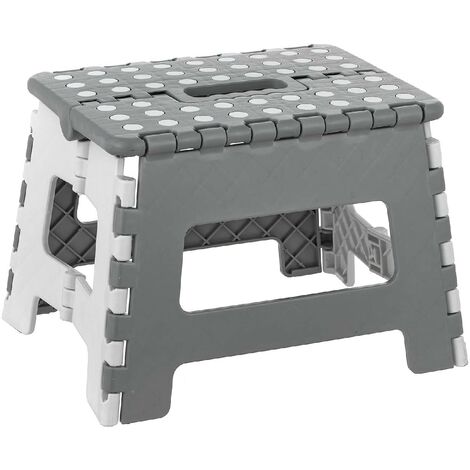 Sgabello richiudibile in plastica resistente con portata massima di 120 kg