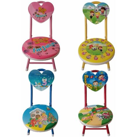 Sgabello richiudibile per bambini da piscina sedia relax da campeggio in plastica struttura in metallo con varie fantasie - colorigenerali: BLU