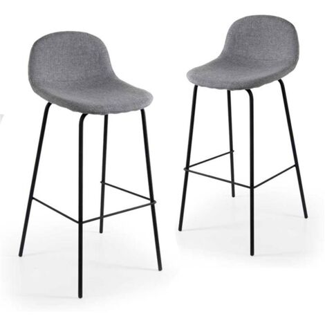 SGABELLO RIGA CON SEDUTA IMBOTTITA E STRUTTURA ALLUMINIO DA 106 CM GRIGIO