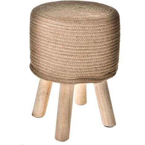 Sgabello Rotondo in Juta H 42 cm