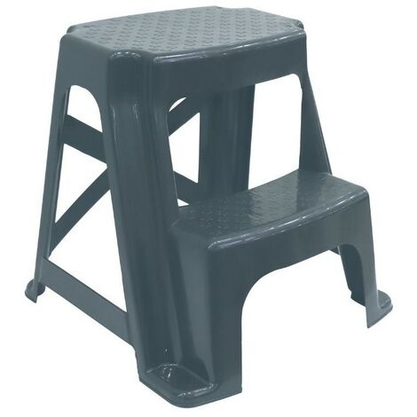 Sgabello scala polipropilene grigio 45x45x48h
