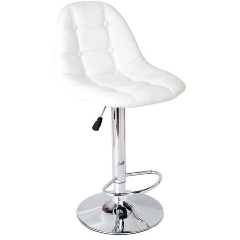 Sgabello/Sedia/Sedila da bar/bancone/uffcio con pistone - Mod. Cloud Bianco