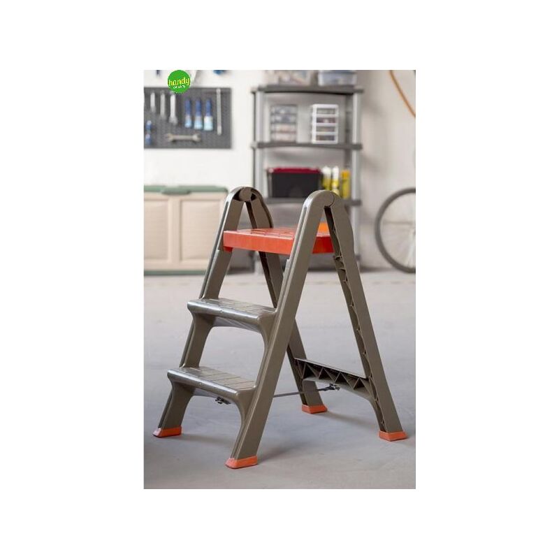 Sgabello skala Bama 3 gradini plastica colore tortora