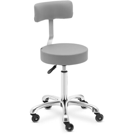 Sgabello tondo girevole WELLS DARK GRAY 150 kg - Grigio scuro