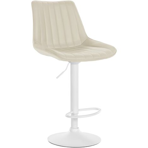 Sgabello Toni in similpelle crema bianco