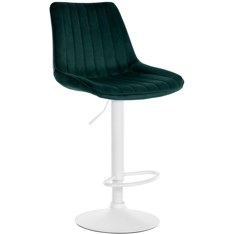 Sgabello Toni Velvet verde bianco