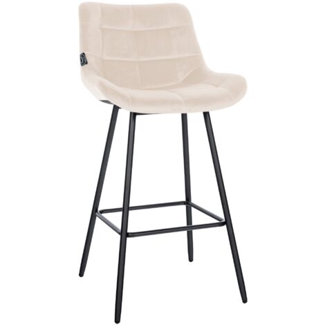 Sgabello Weston crema Velluto