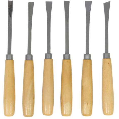 Sgorbie per Legno Scalpelli da Incisione Set da 6 Pz Masidef