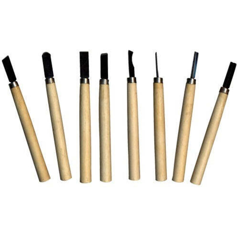 Sgorbie mini con punta in acciaio per modellare il legno Brixo