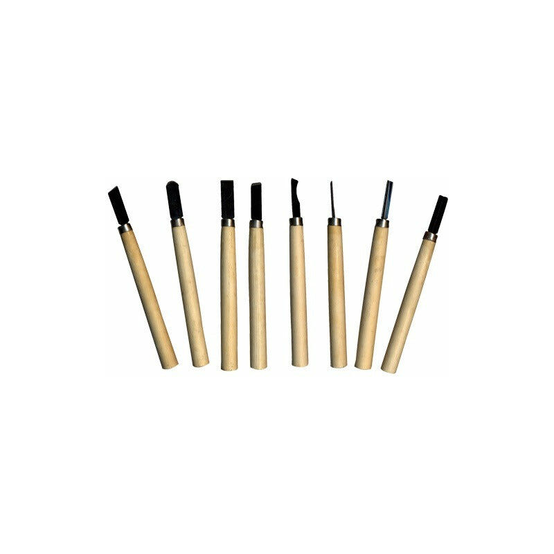 Sgorbie mini con punta in acciaio per modellare il legno Brixo