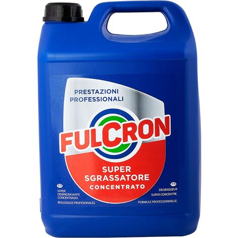 Sgrassatore detergente concentrato per sporco ostinato, pulizia motori, casa, nautica, tempo libero 5 Lt FULCRON