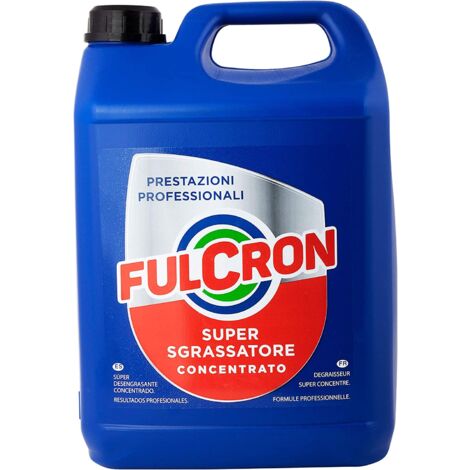 Sgrassatore detergente concentrato per sporco ostinato, pulizia motori, casa, nautica, tempo libero 5 Lt FULCRON