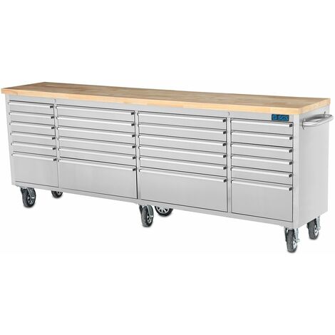 Sgs 96 Stainless Steel 24 Drawer Work Bench Tool Chest Cabinet
