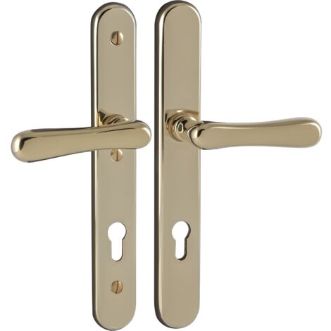 SH-Drückergarnitur ELEGANT/22 - auf Schild PZ88, TS-80, ohne Kzs., poliert PVD ÖNORM