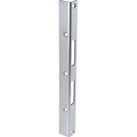 SH-Winkelschließblech eckig Blindlappen 28mm, Gr. 28x22x300x3 mm,verzinkt silber
