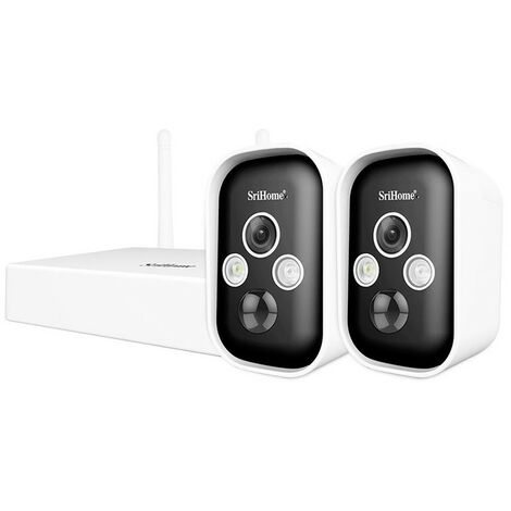 SH033 il kit wifi senza fili ricaricabile con sensore PIR  da 3 megapixel, supporta MicroSD e audio bidirezionale.