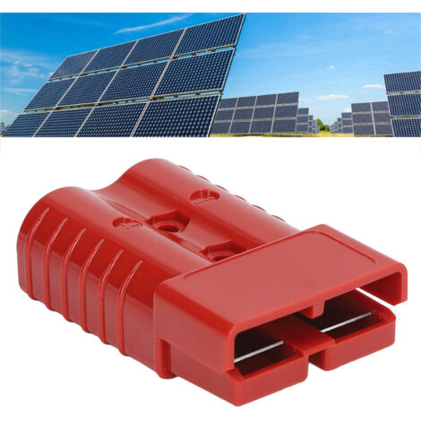 SH350 600V 350 Enchufe bipolar de conexión rápida para baterías de alta corriente (ABS, rojo, 11x7x3,2cm) – Juego para sistemas solares, caravanas, barcos y carretillas elevadoras