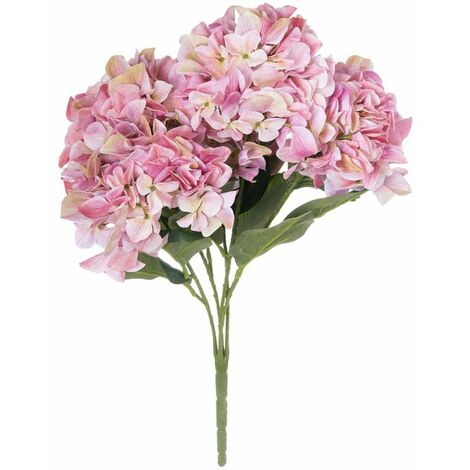 Shabby Hydrangea Bouquet Artificial Flower - Plastic - L47 x W47 x H58 cm - Pink