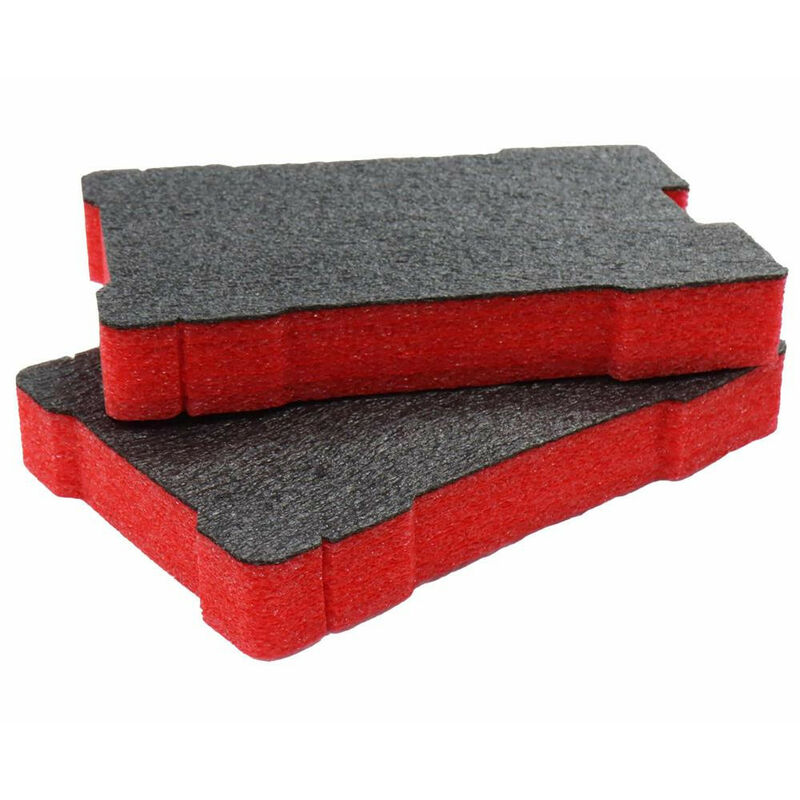 Shadow Foam - red 50mm Inserts for Milwaukee packout Compact Organiser - Pack of 2 - n/a
