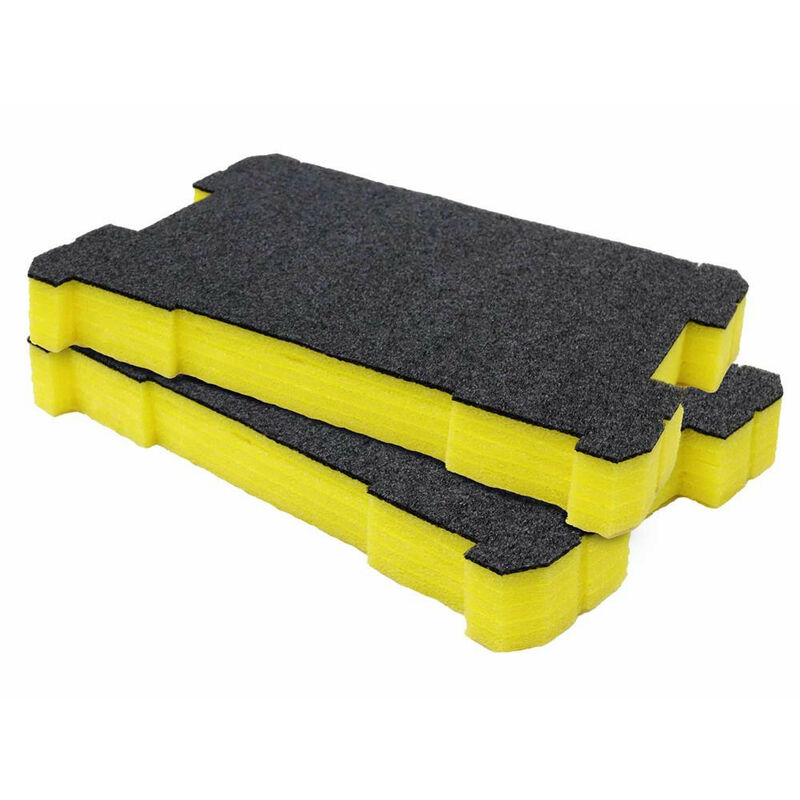 Shadow Foam - yellow 50mm Inserts for Dewalt tstak & prostack Cases - Pack of 2 - n/a
