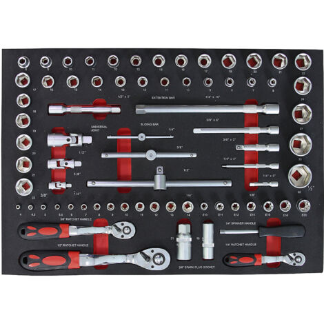 Shadowboards pour outils - jeu de clés, pour l x p 570 x 410 mm - 63 éléments