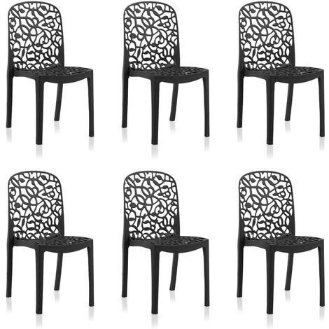 Shaf Flora Silla, Antracita Pack 6 sillas